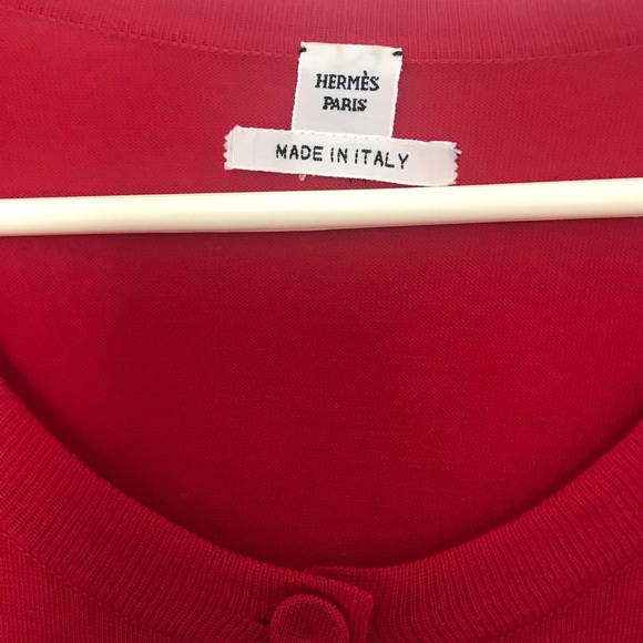 Vintage Hermes Cotton Silk Cardigan, sized 38 EUC - Picture 10 of 12